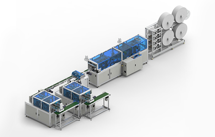 wsalkgsfdg全自動(dòng)一拖一KF94魚型口罩機(jī)