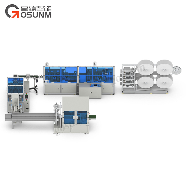 全自動KF94魚型口罩機檢測包裝線（四邊封包裝）