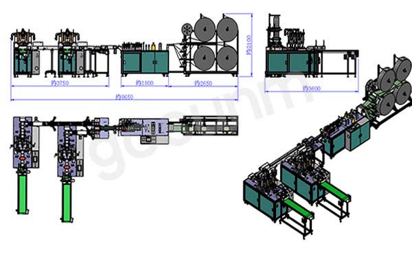一拖二平面口罩機(jī)生產(chǎn)線 (2)